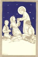 Religious postcard s: Márton L.