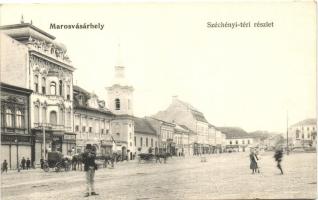 Marosvásárhely, Targu Mures; Széchenyi tér, Petrás G. utódai, Hary Géza, Schwartz János és József Emil üzlete / square, shops