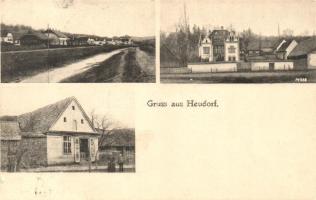 Hégen, Heudorf, Bradeni; utca, villa, üzlet / street, villa, shop (kis szakadás / small tear)