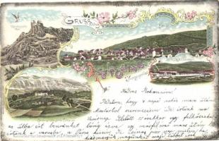 Avtovac, K.u.K. Militarlager, Cordons-Caserne Cemerno, Kordonposten / military barracks, floral, Art Nouveau litho (EB)