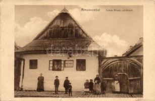 Rimaszombat, Rimavska Sobota; Tompa Mihály szlülőháza / birth house (b)