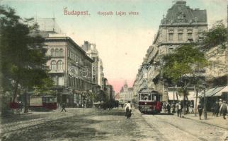 Budapest V. Kossuth Lajos utca, villamosok; Taussig A.