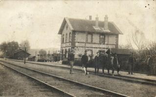 1911 Kurd-Csibrák, vasútállomás, photo (fl)