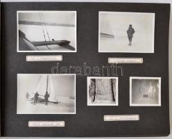 cca 1932-33 Vegyes fotóalbum ismert személyekkel, többek között: Lóczy Lajos, gróf Teleki, Baden Pow...