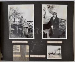 cca 1932-33 Vegyes fotóalbum ismert személyekkel, többek között: Lóczy Lajos, gróf Teleki, Baden Pow...