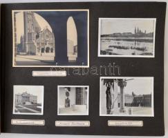 cca 1932-33 Vegyes fotóalbum ismert személyekkel, többek között: Lóczy Lajos, gróf Teleki, Baden Pow...