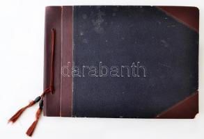 cca 1932-33 Vegyes fotóalbum ismert személyekkel, többek között: Lóczy Lajos, gróf Teleki, Baden Pow...