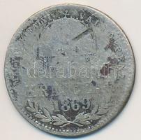 1869KB 20kr Ag "Magyar Királyi Váltó Pénz" T:3,3- patina, ü.
 Adamo M10.1