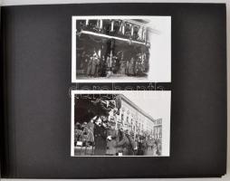 cca 1938 Vegyes katonai fotóalbum, köztük sok Horhy Miklós kormányzót ábrázoló, bevonulás a felvidék...