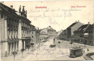 Szombathely, Szily János utca, villamos, kiadja Granitz Vilmos