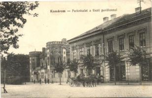 Komárom, Komárno; park, Tiszti pavilon / park, officers pavilion