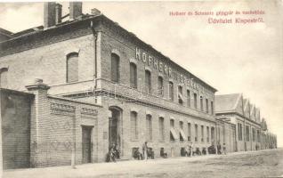 Budapest XIX. Kispest, Hofherr és Schrantz gépgyár és vasöntöde, kiadja Fischhof Henrik könyvnyomdája