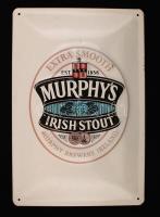 Murphy's Irish Stout, ír sörreklám tábla, zománcozott, apró kopásnyomokkal, 30×20 cm