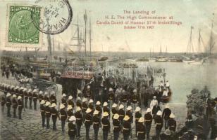 1907 The Landing of H.E. The High Commissioner at Candia Guard of Honour 27th Inniskillings (small tear)
