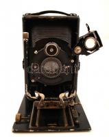 Contessa-Nettel 9x12 cm	 kamera Steinheil	Augonar Doppelanastigmat 1:6/13,5 cm objektívvel bőrtokban...