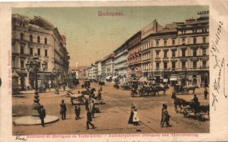 Budapest VI. Andrássy út, Teréz körút, Oktogon, Ernyei Lajos és Komlódi Jakab üzlete (Rb)