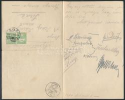 1909 A Mérnök és Építész Egylet rendezvényére szóló tréfás meghívó a program rímekbe szedett ismerte...