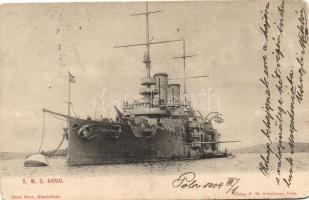 SMS Árpád, a K.u.K. haditengerészet Habsburg-osztályú csatahajója / SMS Árpád, Austro-Hungarian Navy Habsburg-class pre-dreadnought (Rb)