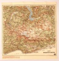 cca 1930 Karte der Dachstein-Gruppe, 1:50 000, 23x24 cm
