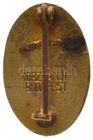 ~1920-1944. "Vörös Kereszt" zománcozott ovális Br jelvény "MORZSÁNYI BUDAPEST" g...