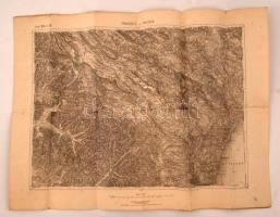 cca.1895 K.u. K. militär- geographisches Institut: Pincuente und Volsca 1db katonai térkép. 62x43 Hajtások mentén szakadások.