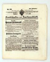 1849 Pesther f.f.priv. Kundschafts- und Auctionsblatt