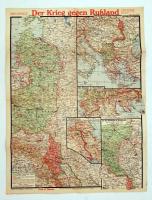 Der Krieg gegen Russland / Der westliche Kriegsschauplatz (Paasche's Frontenkarte 13) A két old...