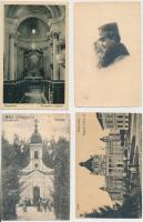 21 db RÉGI történelmi magyar városképes és motívumlap; katonai, művész, folklór / 21 old historical Hungarian town-view postcards and motive cards; military, art, folklore