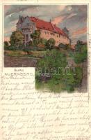 Nürnberg, Nuremberg; 2 old litho postcards about the German town Nürnberg, Velten's Künstlerpostkarten No. 108. and 114., mixed quality, s: K. Mutter