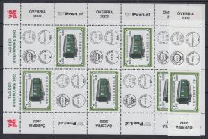 Bélyegnap; Mozdony ívszéli szelvényes bélyeg + kisív, Stamp Day; Locomotive margin stamp with coupon + mini sheet