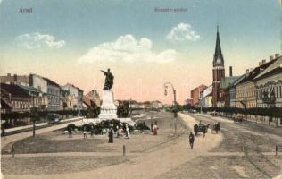 Arad, Kossuth szobor, kiadja Kerpel Izsó / statue (EK)