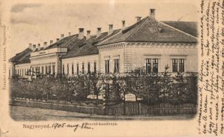 Nagyenyed, Aiud; Honvéd-kaszárnya, kiadja Fenichel Lázár / Hungarian military barracks (EK)