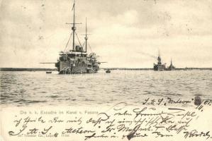 Die k.k. Escadre im Kanal v. Fasana / K.u.K. naval squad (EK)