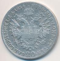 1854E 20kr Ag "Ferenc József" T:2- Adamo M11