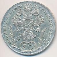 1781B 20Kr Ag "II. József" T:1- Huszár: 1877., Unger III.: 1325