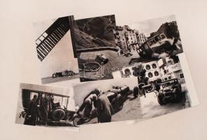 Régi autókról készült felvételek és reprodukciók, 6 db modern nagyítás, 10x15 cm és 13x18 cm