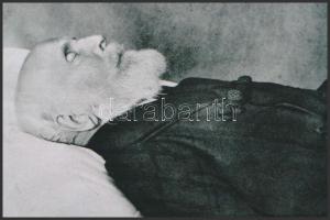 Görgey Artúr (1818-1916) honvédtábornok, hadügyminiszter fiatal korában és halálos ágyán, 2 db fotóm...