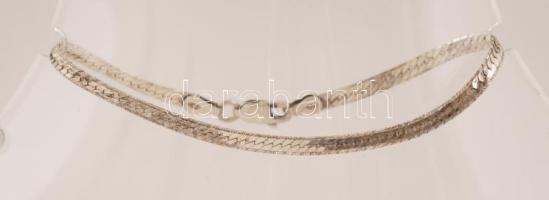 Ezüst karlánc, Ag., nettó:2,9gr., jelzett, 17cm/ Silver bracelet, Ag, net. 2,9gr, marked, 17cm