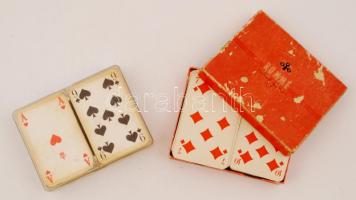 2 pakli francia kártya, saját dobozaikban (Rommé, FSX München)