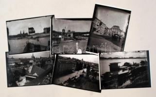 cca 1930 Szeged város és a Tisza partja, Kerny István (1879-1963) hagyatékában őrzött 6 db üveglemez negatívról készült modern nagyítás, 13x18 cm