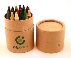 Zsírkréta szett, OTP-es papír dobozban, 9cm