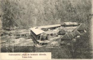 Iván-völgy, Valea lui Ivan; Sodronykötél-pálya és lerakódó állomás, kiadja Löbl fényképészeti műterem / wire way station, mine (EK)