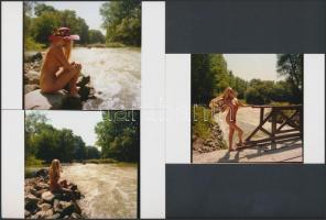 cca 1983 Szőke ciklon, 7 db finoman erotikus fénykép, az eredeti negatívokról készült modern nagyítá...