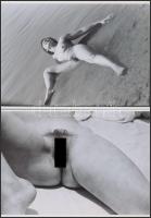 cca 1975 A boldogsághoz vezető út, 4 db erotikus fénykép, az eredeti negatívokról készült modern nag...