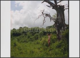 cca 1981 Eltévedt turista megmentőre vár, finoman erotikus fénykép, az eredeti negatívról készült modern nagyítás, 13x18 cm / erotic photo, 13x18 cm