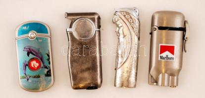 Vegyes öngyújtó tétel, 4db, különböző méretben és minőségben