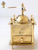 Ramses, régi kávédaráló, réz,  jelzett, 21x10x10cm