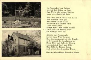 10 db RÉGI német városképes lap, német nemzetszocialista zászlókkal / 10 old German town-view postca...