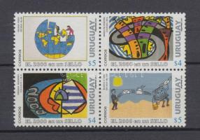 Children's drawings block of 4, A jövő bélyegei gyermekrajzok négyestömb