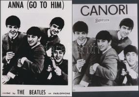 cca 1965 A Beatles együttesről készült felvétel két különböző lapban publikálva, Fekete György (1904-1990) budapesti fényképész hagyatékában fellelt 2 db repró negatív modern nagyítása, 15,5x11,5 cm és 17x13 cm
